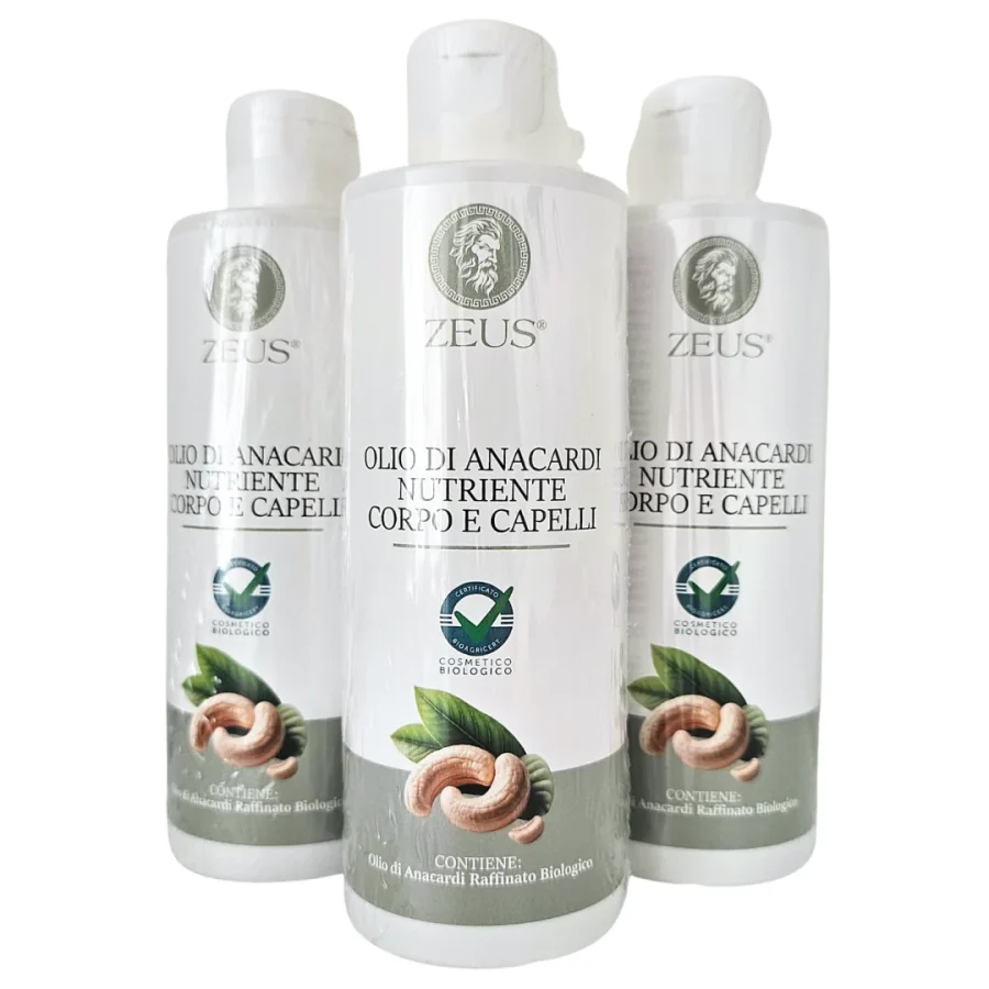 Olio Bio di anacardi Nutriente Corpo e Capelli (3x200ml)