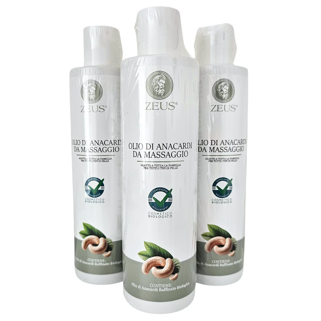 Olio Puro di Anacardi Bio da massaggio (3x250ml)